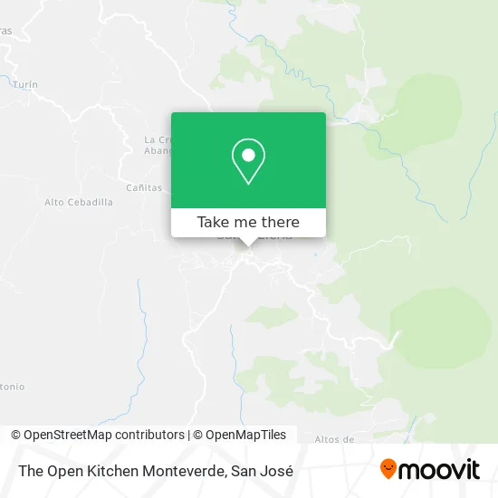 The Open Kitchen Monteverde map