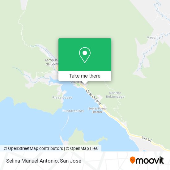 Selina Manuel Antonio map