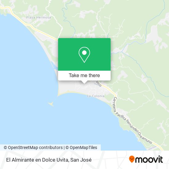 El Almirante en Dolce Uvita map