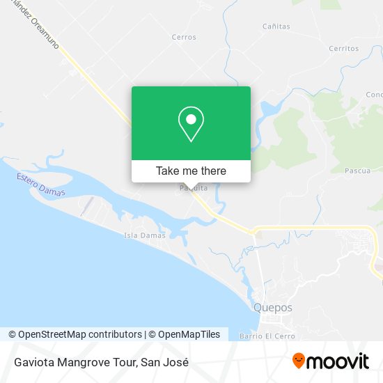 Gaviota Mangrove Tour map