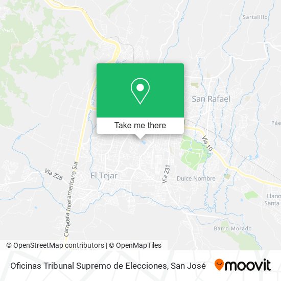 Mapa de Oficinas Tribunal Supremo de Elecciones