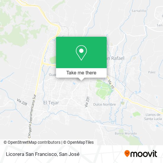 Licorera San Francisco map