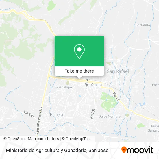 Mapa de Ministerio de Agricultura y Ganaderia
