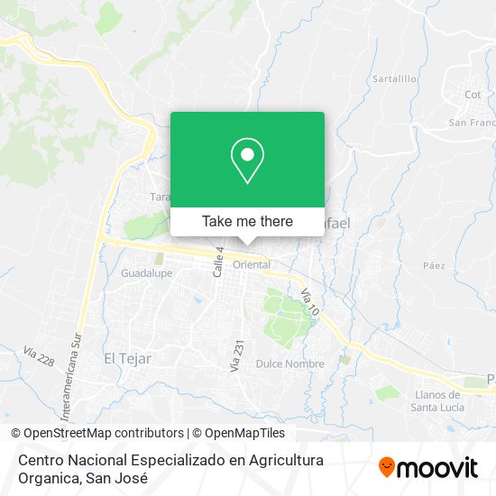 Centro Nacional Especializado en Agricultura Organica map