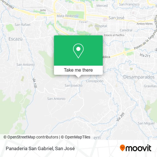 Panaderia San Gabriel map