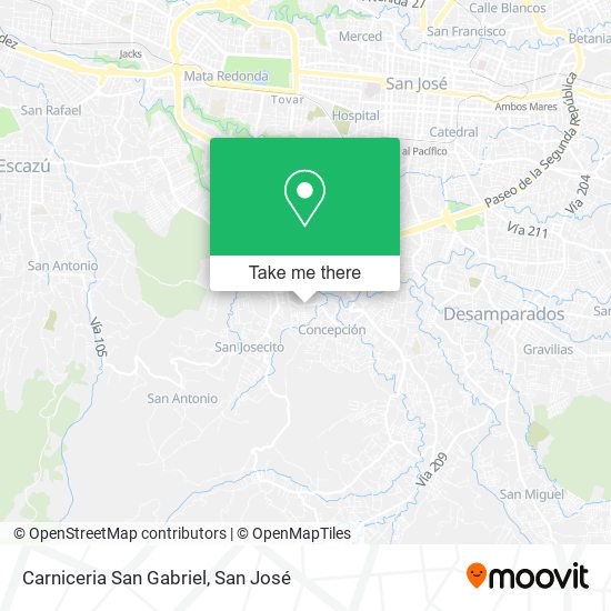 Carniceria San Gabriel map