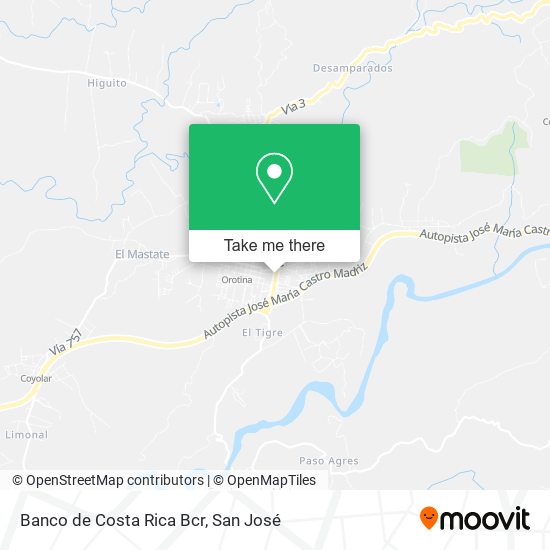 Banco de Costa Rica Bcr map