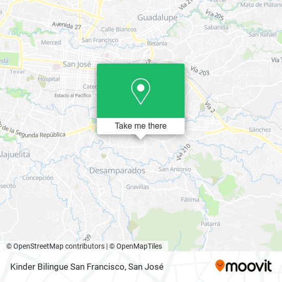 Kinder Bilingue San Francisco map