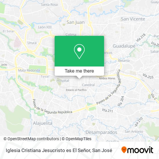 Mapa de Iglesia Cristiana Jesucristo es El Señor