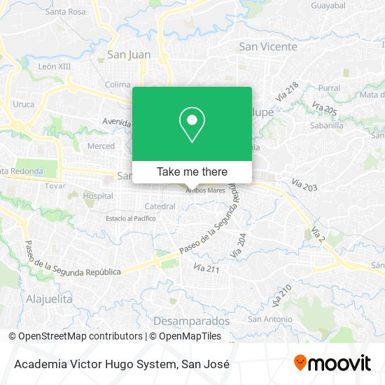 Mapa de Academia Victor Hugo System