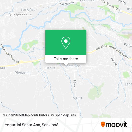 Yogurtini Santa Ana map