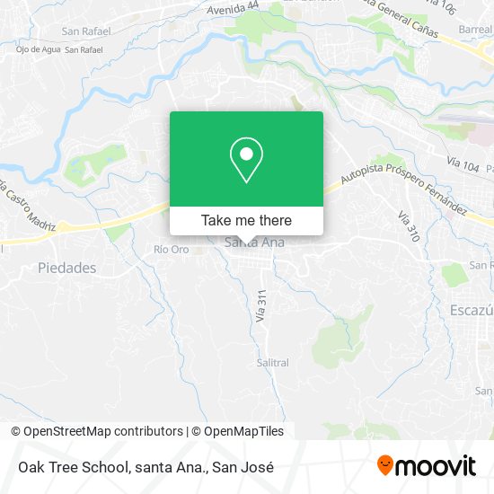 Oak Tree School, santa Ana. map