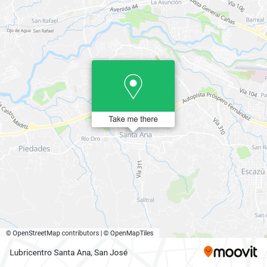 Lubricentro Santa Ana map