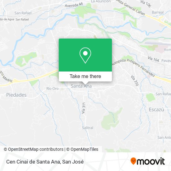 Cen Cinai de Santa Ana map