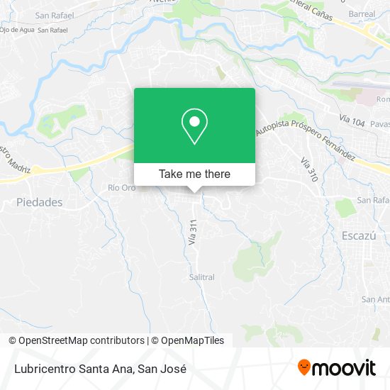 Lubricentro Santa Ana map