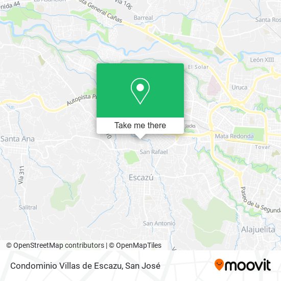 Mapa de Condominio Villas de Escazu