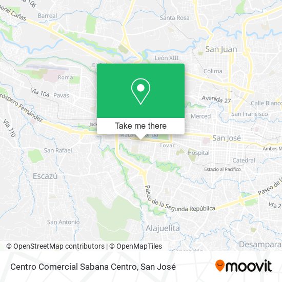 Centro Comercial Sabana Centro map