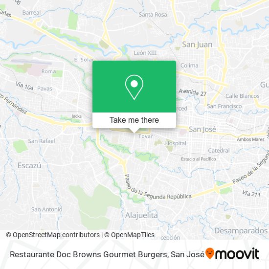 Mapa de Restaurante Doc Browns Gourmet Burgers