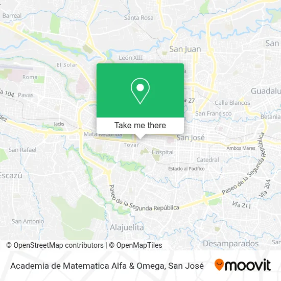 Academia de Matematica Alfa & Omega map