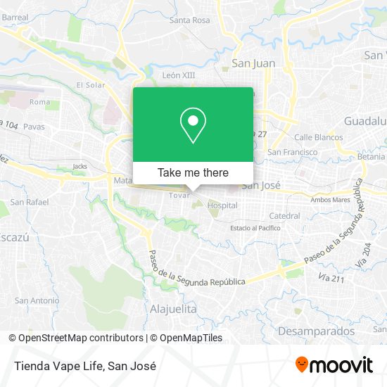 Mapa de Tienda Vape Life