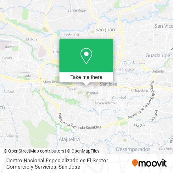 Centro Nacional Especializado en El Sector Comercio y Servicios map