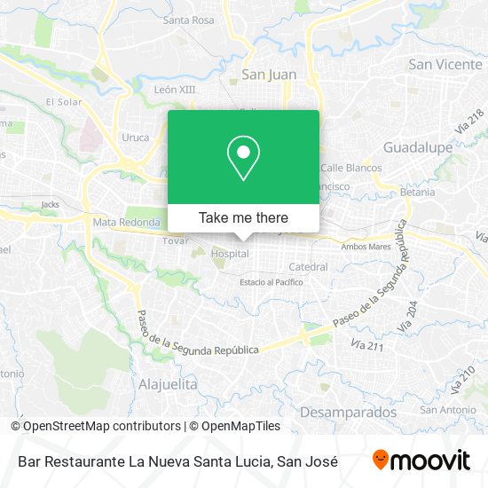 Bar Restaurante La Nueva Santa Lucia map