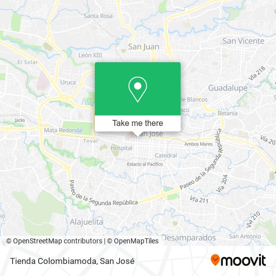 Tienda Colombiamoda map