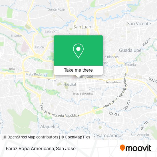 Mapa de Faraz Ropa Americana