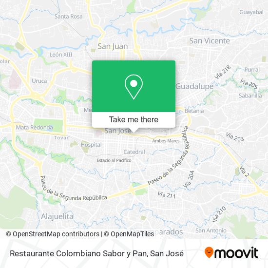 Restaurante Colombiano Sabor y Pan map