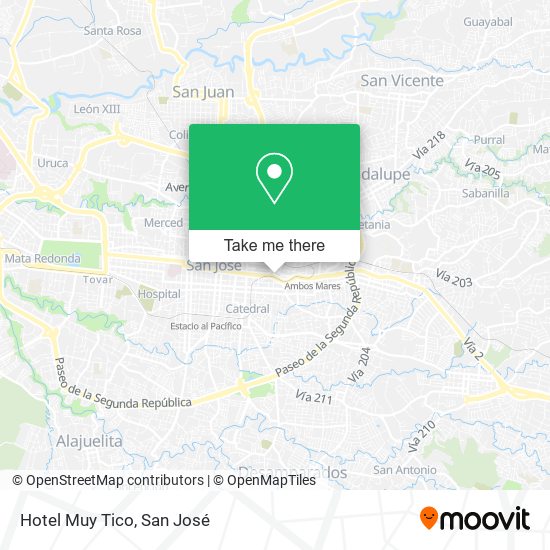 Hotel Muy Tico map