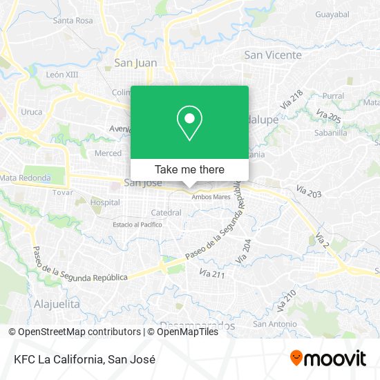 KFC La California map