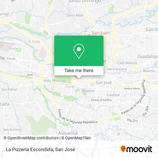 La Pizzería Escondida map