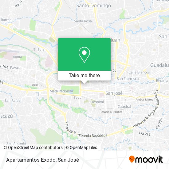 Apartamentos Exodo map