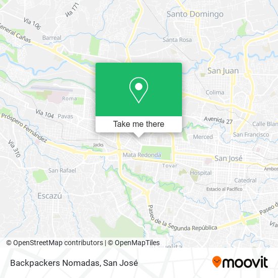 Backpackers Nomadas map