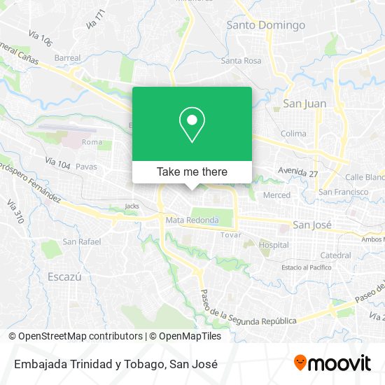 Embajada Trinidad y Tobago map