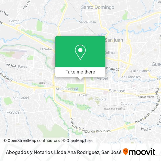 Abogados y Notarios Licda Ana Rodriguez map