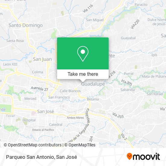 Mapa de Parqueo San Antonio