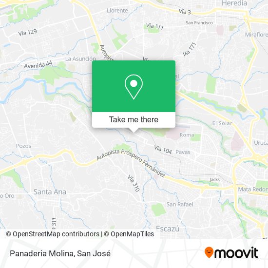 Panaderia Molina map