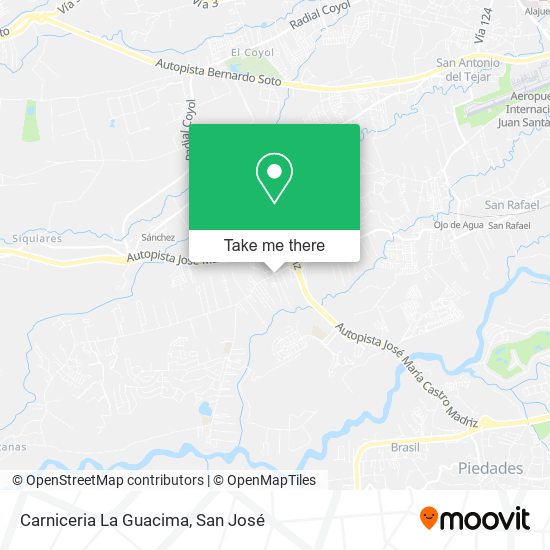 Mapa de Carniceria La Guacima