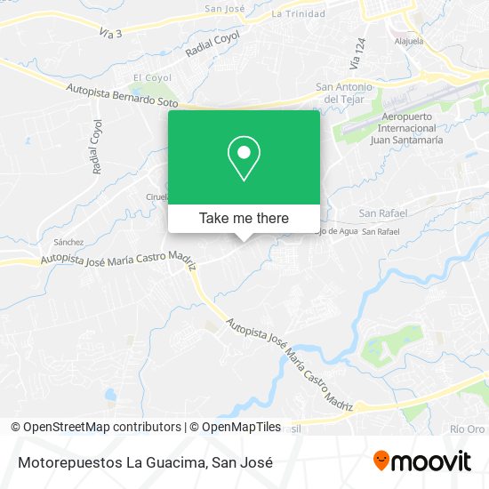 Motorepuestos La Guacima map