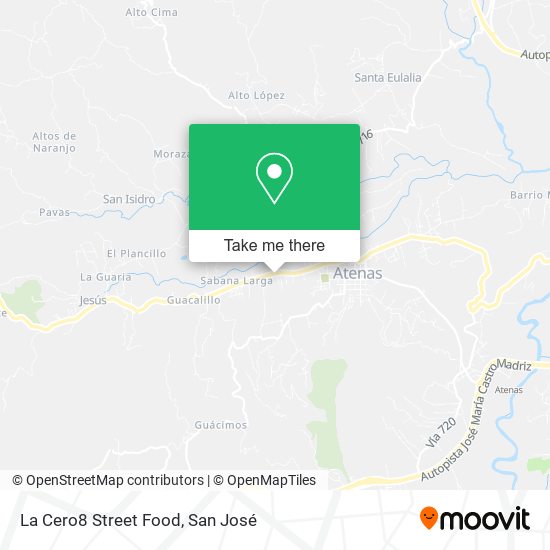 La Cero8 Street Food map