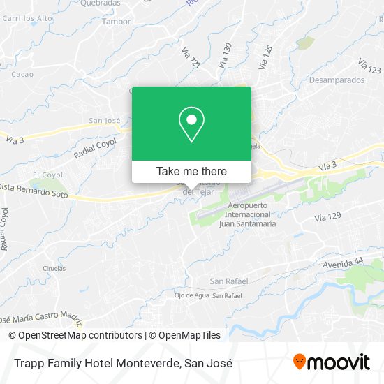 Trapp Family Hotel Monteverde map