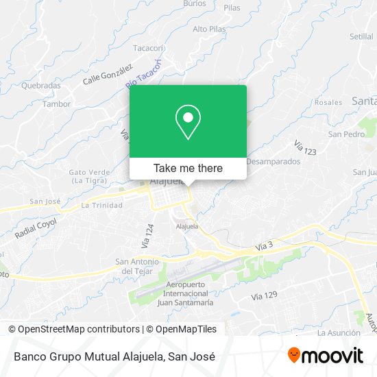 Banco Grupo Mutual Alajuela map