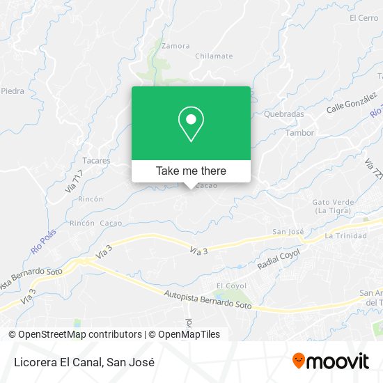 Mapa de Licorera El Canal