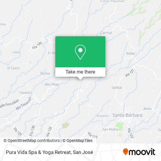 Pura Vida Spa & Yoga Retreat map