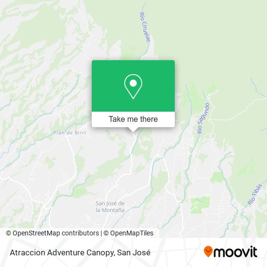 Atraccion Adventure Canopy map