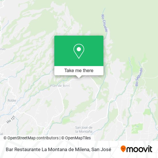 Bar Restaurante La Montana de Milena map