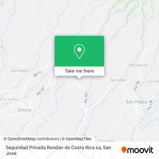 Seguridad Privada Rondan de Costa Rica sa map