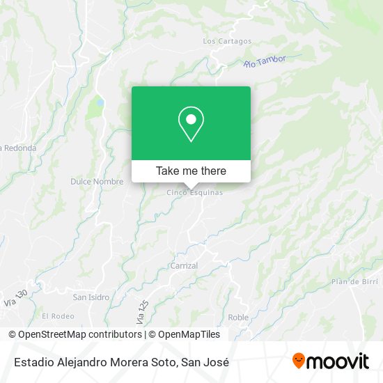 Estadio Alejandro Morera Soto map