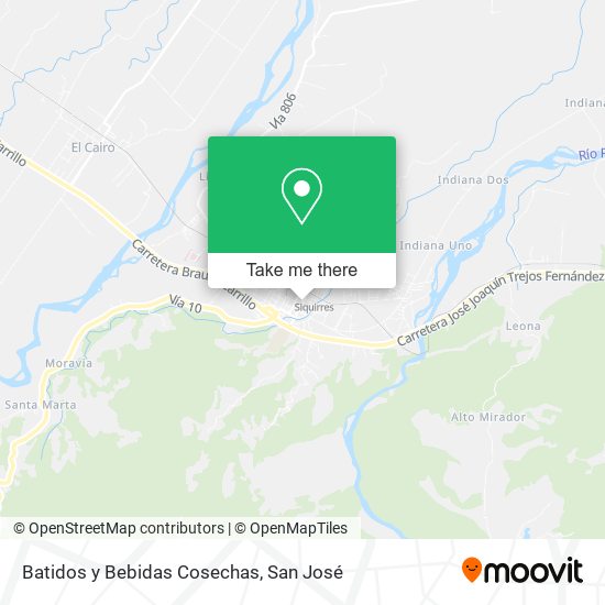 Batidos y Bebidas Cosechas map